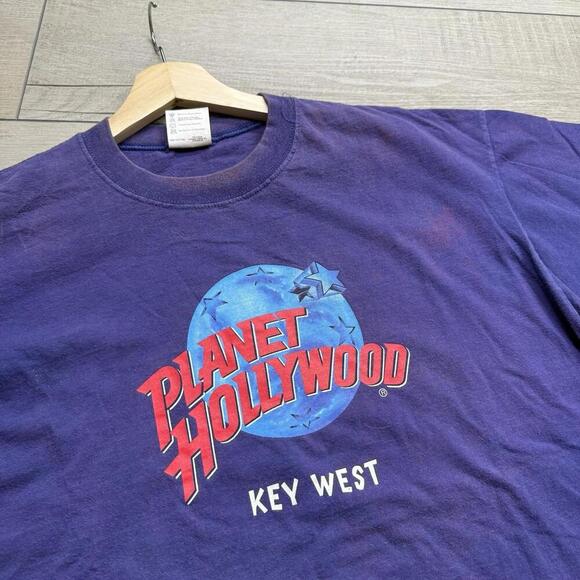 Vintage Planet Hollywood Key West T-Shirt XL Made in USA 90s Single Stitch Faded - Picture 1 of 7